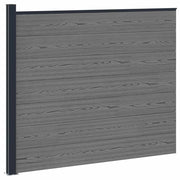 Pannello di Recinzione WPC e Alluminio Grigio