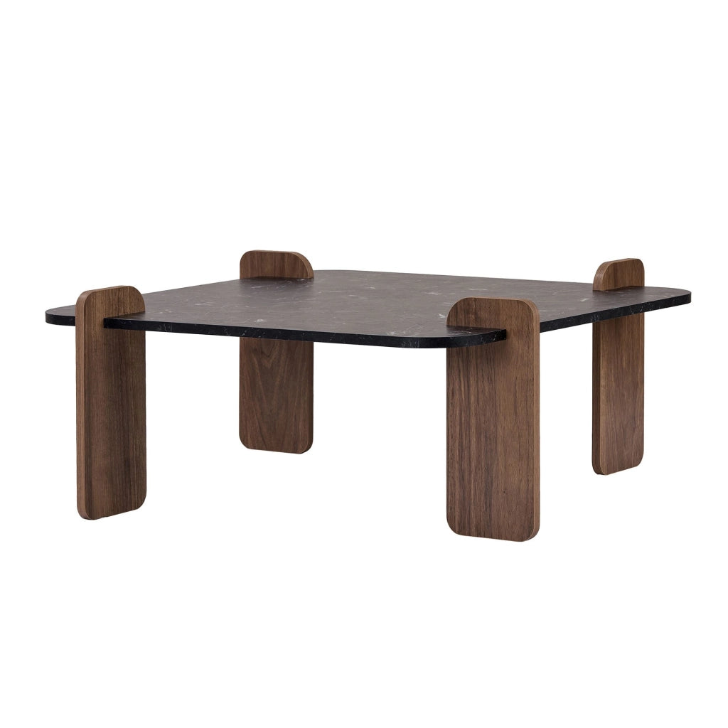 Tavolino in legno "Marais" - 90 x 90 x 35 cm - Nero