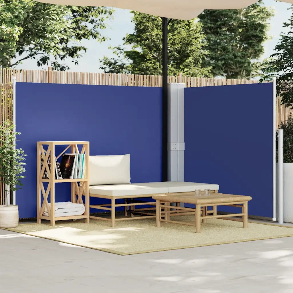 Tenda da Sole Laterale Retrattile-Tenda parasole per balcone per giardino Blu 140x600 cm 548803
