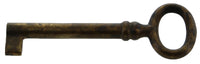 chiave antichizzata art.33718 mm.24/69 ottone antico cod:ferx.10218