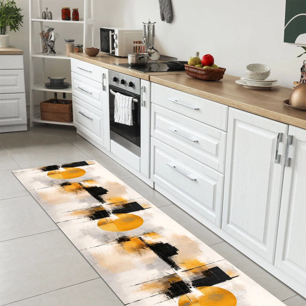Tappeto da cucina antiscivolo, antimacchia passatoia multiuso 50x500 - Urban Giallo