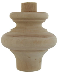 piede in legno di ontano art.53014 , dimensioni mm 80x80h cod:ferx.10219