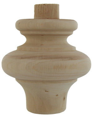 piede in legno di ontano art.53014 , dimensioni mm 80x80h cod:ferx.10219