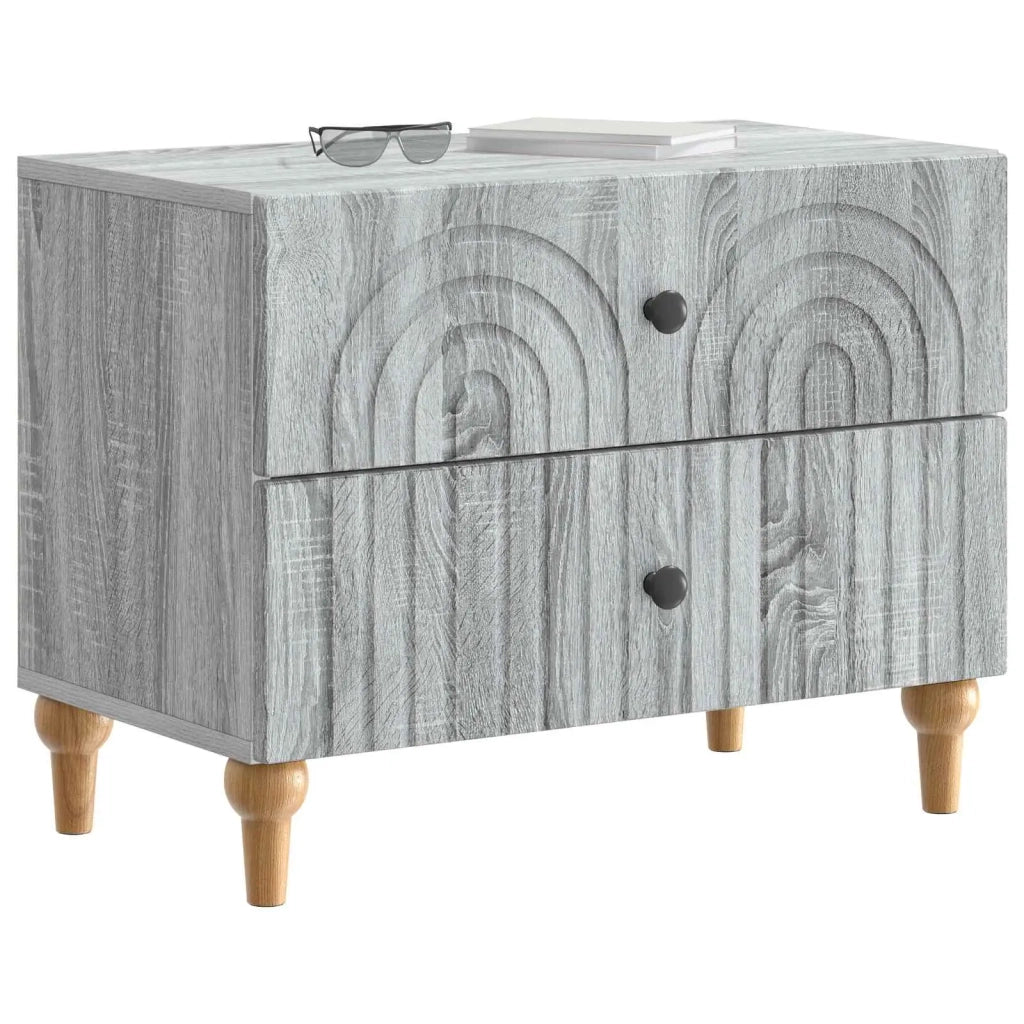 Armadio da Notte con cassetto Grigio Sonoma 62 x 34,5 x 48 cm 894091