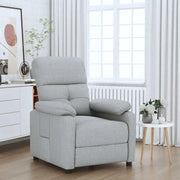 Divano Sedia-Poltrona Reclinabile in Tessuto Grigio Chiaro 523261