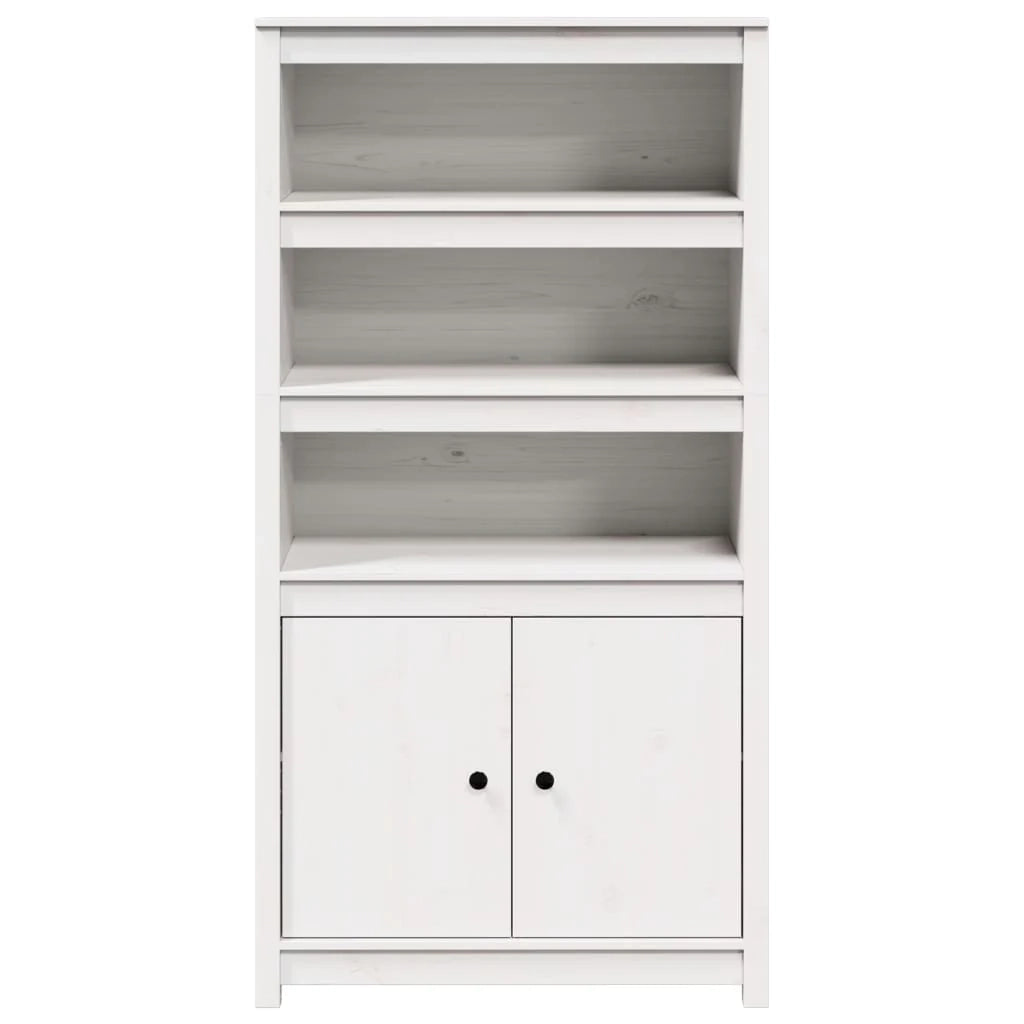 Buffet credenza cassettiera armadio mobile contenitore organizer cucina soggiorno salotto alto 80 x 35 x 154 cm legno massello di pino bianco 02_0032770