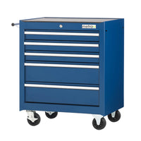 Carrello da officina con 5 cassetti, colore blu