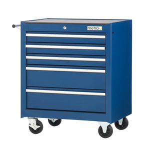 Carrello da officina con 5 cassetti, colore blu