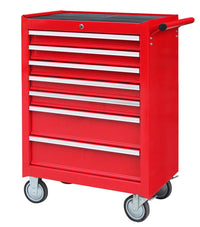 Carrello da officina, 7 cassetti, colore rosso