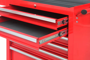 Carrello da officina, 7 cassetti, colore rosso
