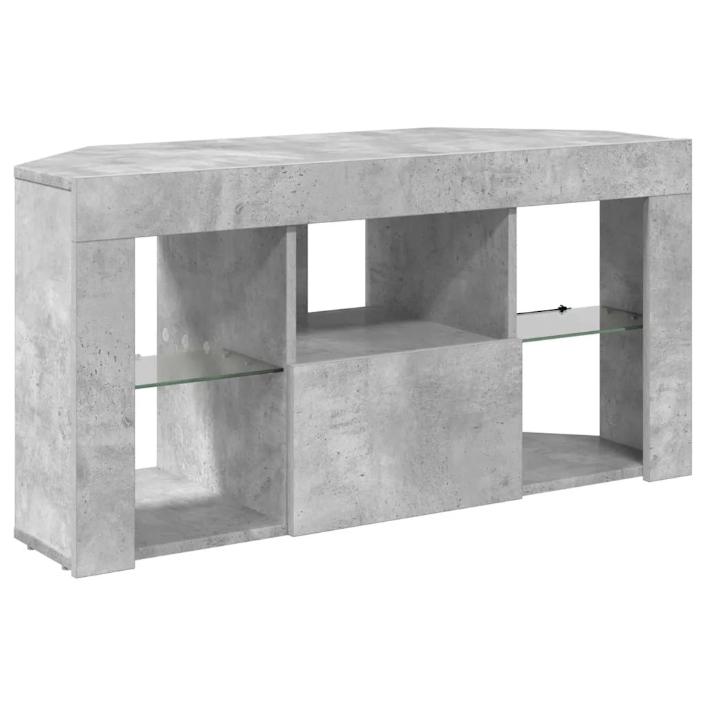 Mobile TV LED Angolare Grigio cemento 100 x 40 x 50 cm 889798