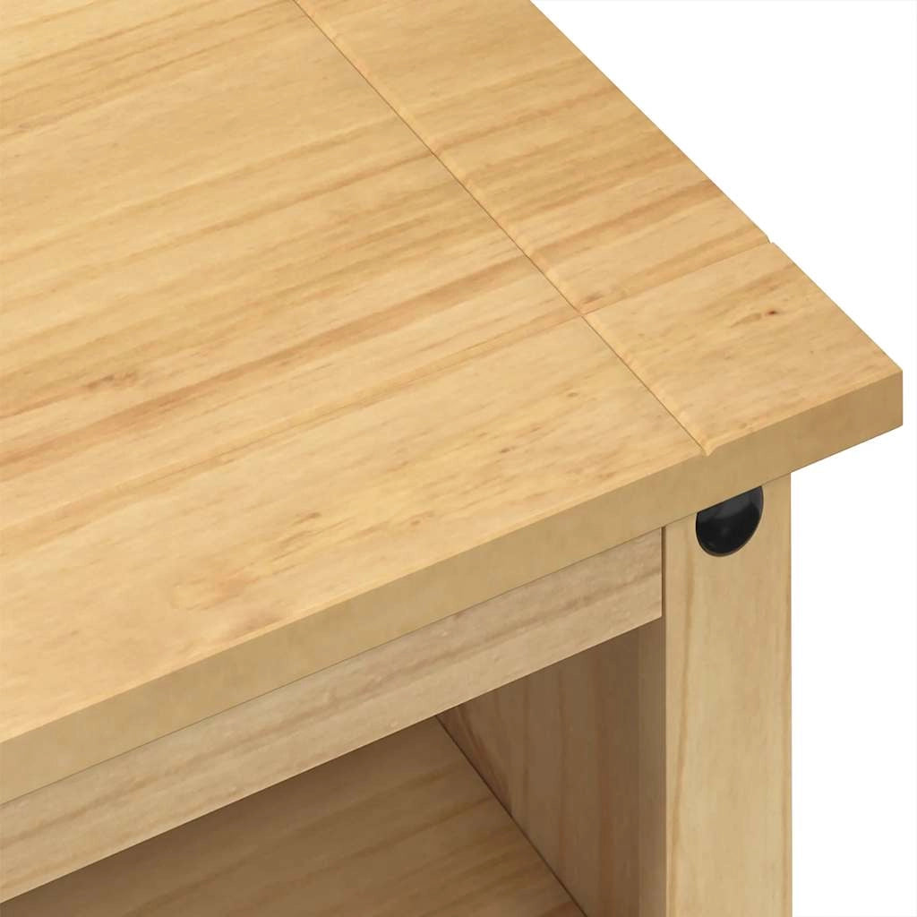 Porta TV multimediale Corona mensola TV credenza sala da pranzo soggiorno camera da letto 100 x 37 x 52 cm legno di pino massiccio marrone 02_0027563