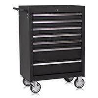 Carrello da officina, 7 cassetti, colore nero