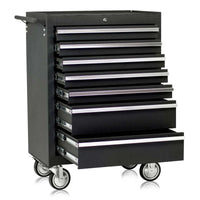 Carrello da officina, 7 cassetti, colore nero