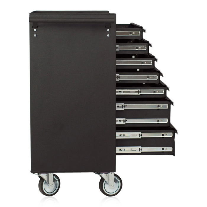 Carrello da officina, 7 cassetti, colore nero