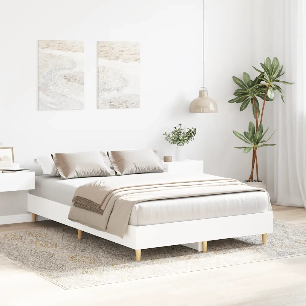 Giroletto senza Materasso Bianco 140x190 cm Legno Multistrato 861057