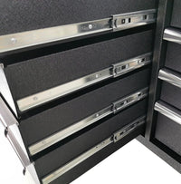 Carrello portautensili, carrello da officina 16 cassetti, serie Pro, nero