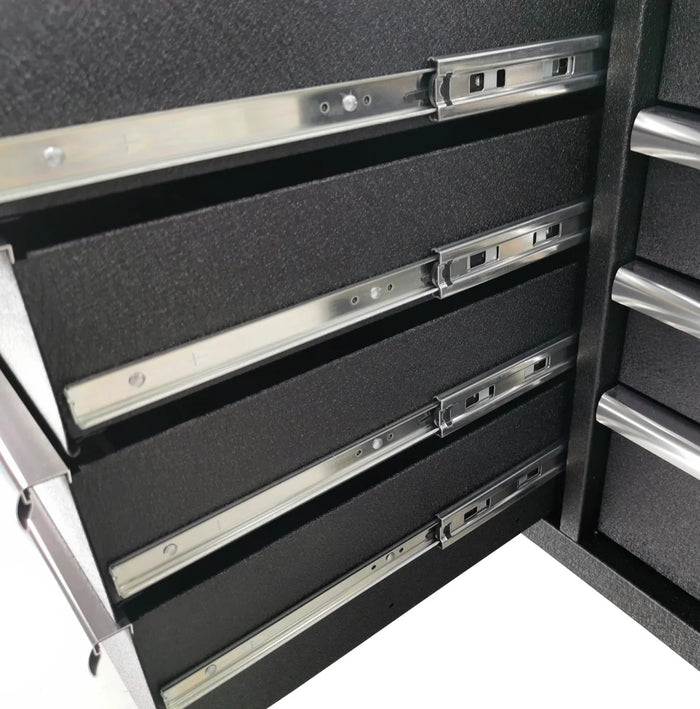 Carrello portautensili, carrello da officina 16 cassetti, serie Pro, nero