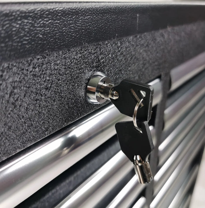 Carrello portautensili, carrello da officina 16 cassetti, serie Pro, nero