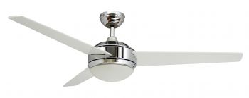Ventilatore da soffitto Cromato con luce e telecomando 132 cm