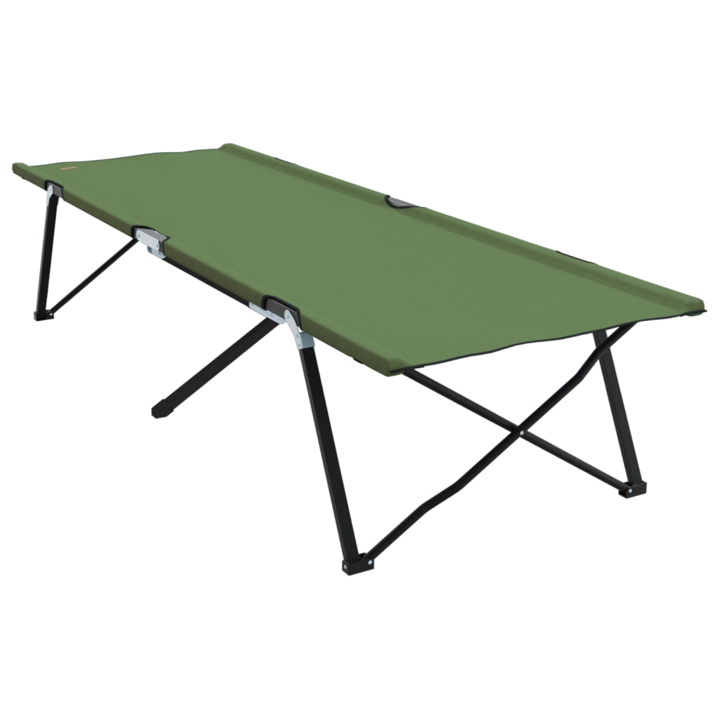 Lettini da Sole con Borse 2 pezzi Verde Militare Tessuto Oxford 600D