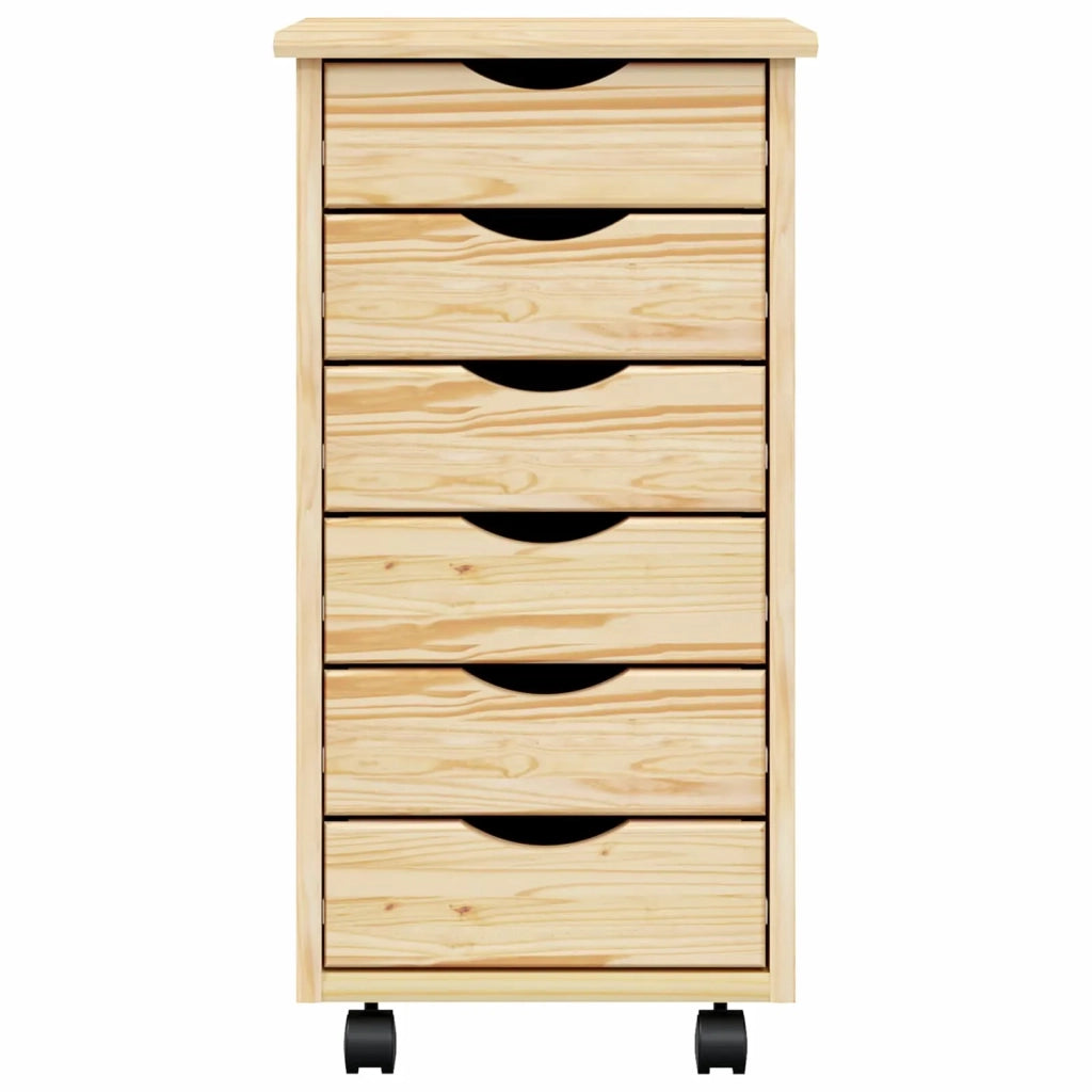 Armadietto Rotolante con Cassetti MOSS Vernice trasparente