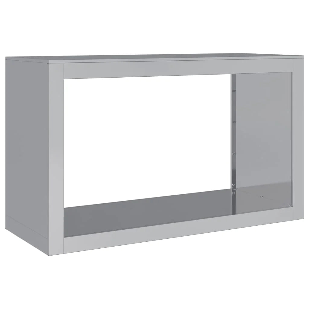 Portalegna 100 x 40 x 60 cm acciaio zincato grigio 02_0043696