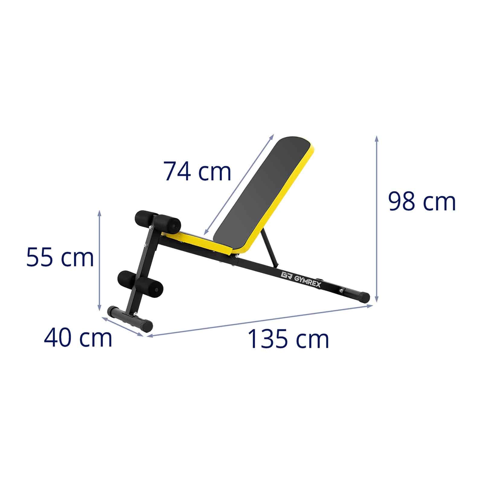 Panca pesi declinata – schienale regolabile – 100 kg sport fitness bodybuilding 14_0007974