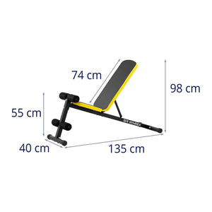 Panca pesi declinata – schienale regolabile – 100 kg sport fitness bodybuilding 14_0007974