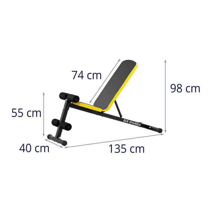 Panca pesi declinata – schienale regolabile – 100 kg sport fitness bodybuilding 14_0007974