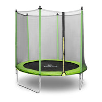 Trampolino da giardino - diametro 244 x 180 cm - 80 kg - rete di sicurezza - nero/grigio 14_0008022