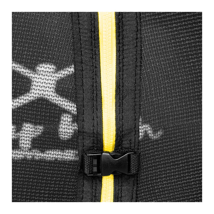 Trampolino da giardino - diametro 244 x 180 cm - 80 kg - rete di sicurezza - nero/grigio 14_0008022