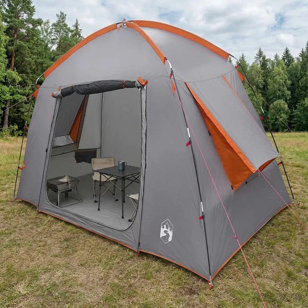 Tenda Capanna Grigio e arancione 210 x 210 x 138 cm Poliestere 42028507