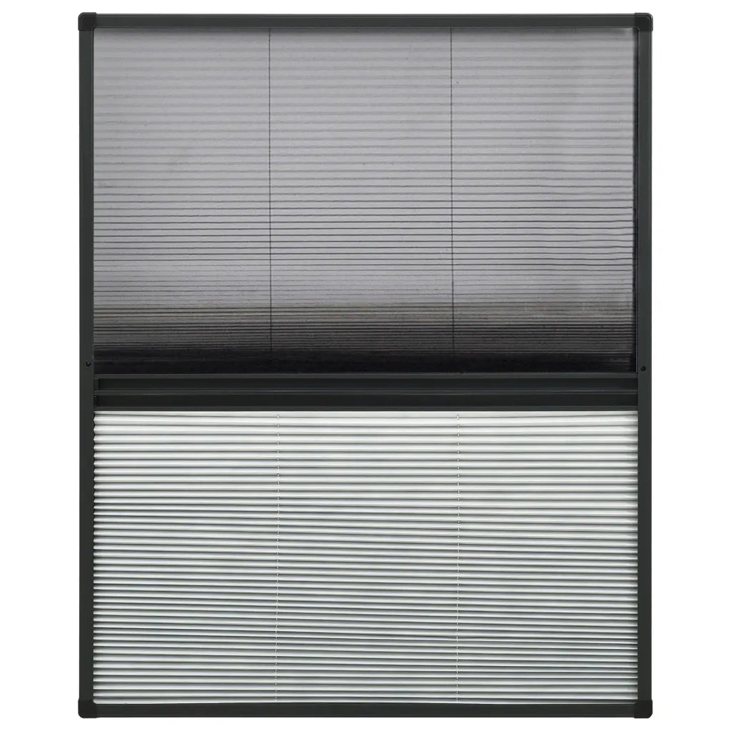 Zanzariera Plissettata Finestra Alluminio 80x100 cm con Tendina cod mxl 57859