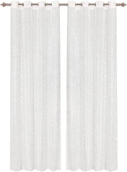 Tende Porta Finestra Occhielli Coppia Moderna 140x280 Cm Semitrasparente Interno Bianco
