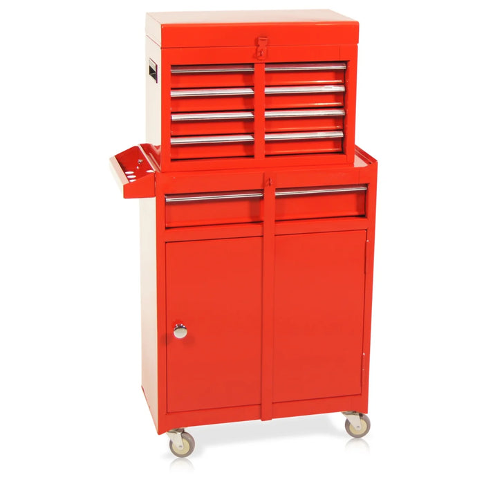 Carrello portautensili con attacco S10, colore rosso