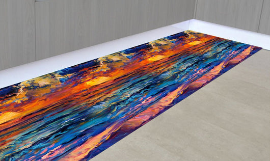 Tappeto Cucina Antiscivolo Made in Italy Passatoia Antimacchia Multiuso Corridoio Soggiorno Lavabile in Lavatrice - 50x550 - Quadri993