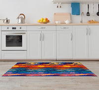 Tappeto Cucina Antiscivolo Made in Italy Passatoia Antimacchia Multiuso Corridoio Soggiorno Lavabile in Lavatrice - 50x550 - Quadri993