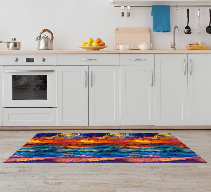 Tappeto Cucina Antiscivolo Made in Italy Passatoia Antimacchia Multiuso Corridoio Soggiorno Lavabile in Lavatrice - 50x550 - Quadri993