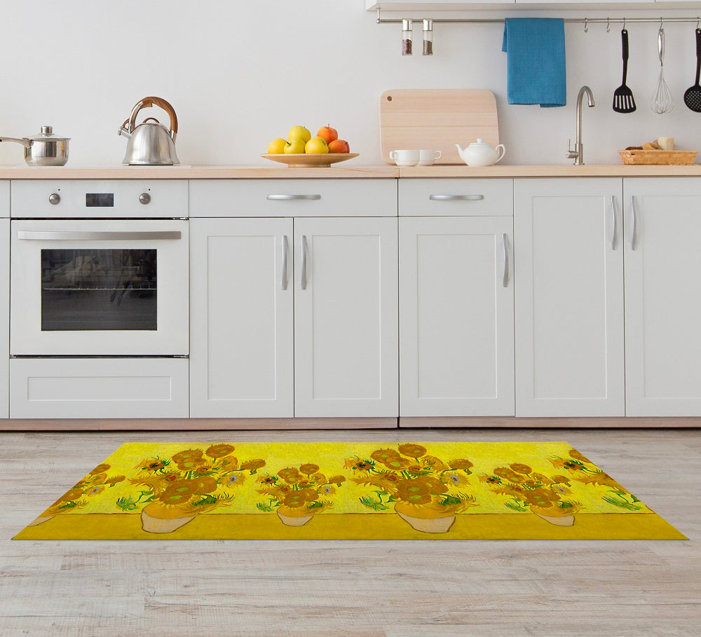 Tappeto Cucina Antiscivolo Made in Italy Passatoia Antimacchia Multiuso Corridoio Soggiorno Lavabile in Lavatrice - 50x150 - Quadri996