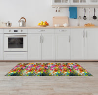 Tappeto Cucina Antiscivolo Made in Italy Passatoia Antimacchia Multiuso Corridoio Soggiorno Lavabile in Lavatrice - 50x200 - Quadri997