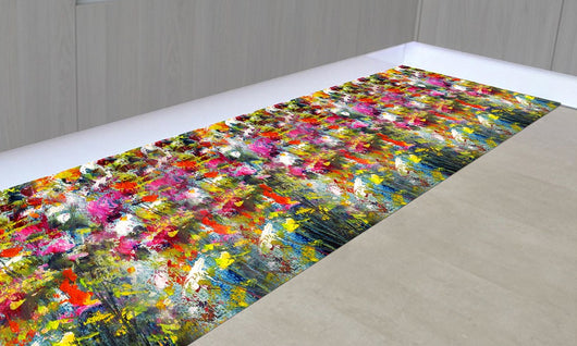 Tappeto Cucina Antiscivolo Made in Italy Passatoia Antimacchia Multiuso Corridoio Soggiorno Lavabile in Lavatrice - 50x400 - Quadri997