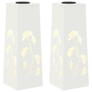 Faro LED solare per sentieri 2 pz Bianco CFW2653865