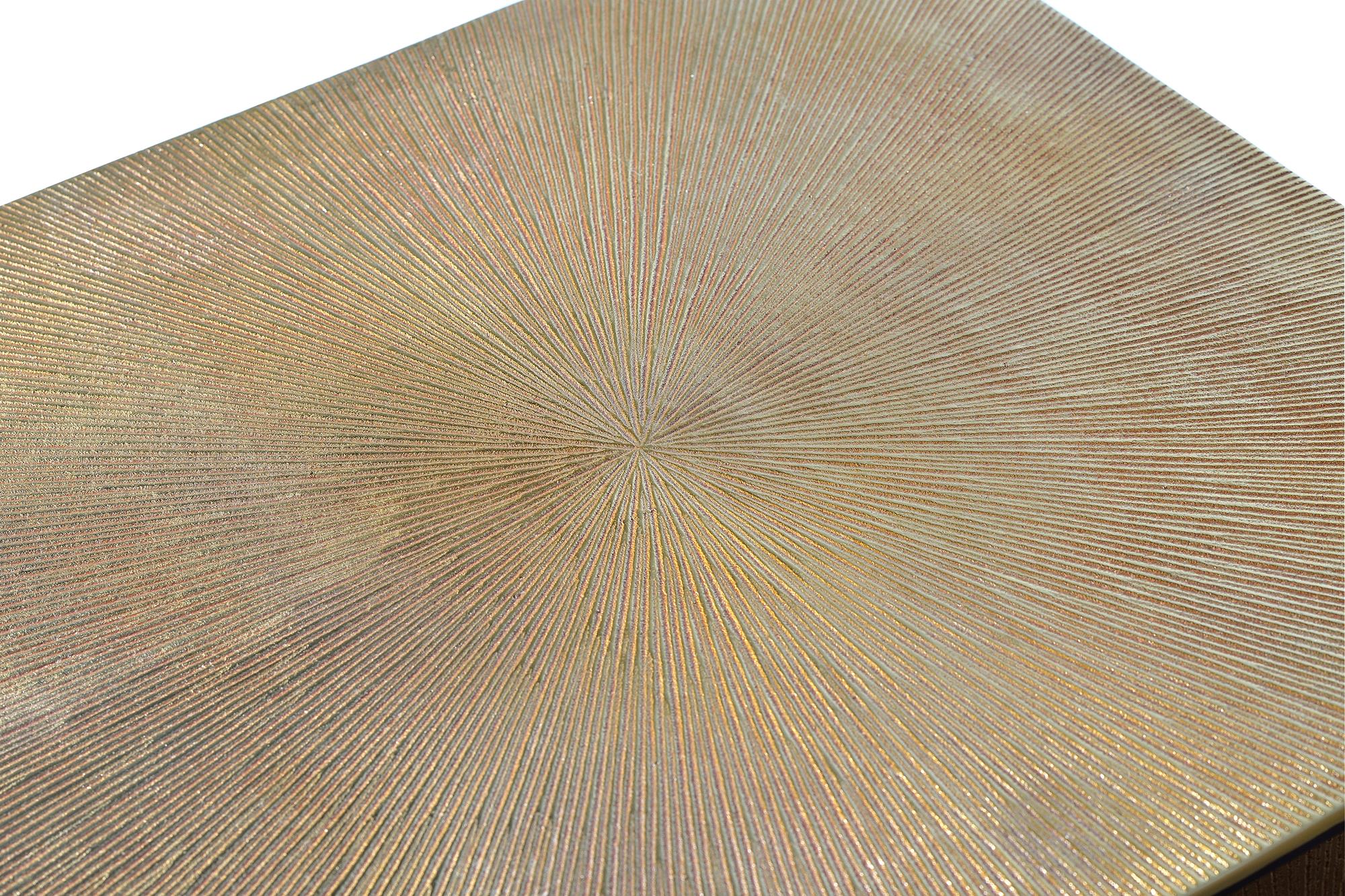 Set di 2 tavolini con struttura in metallo e top in bronzo