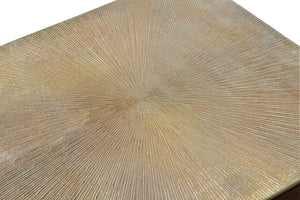 Set di 2 tavolini con struttura in metallo e top in bronzo