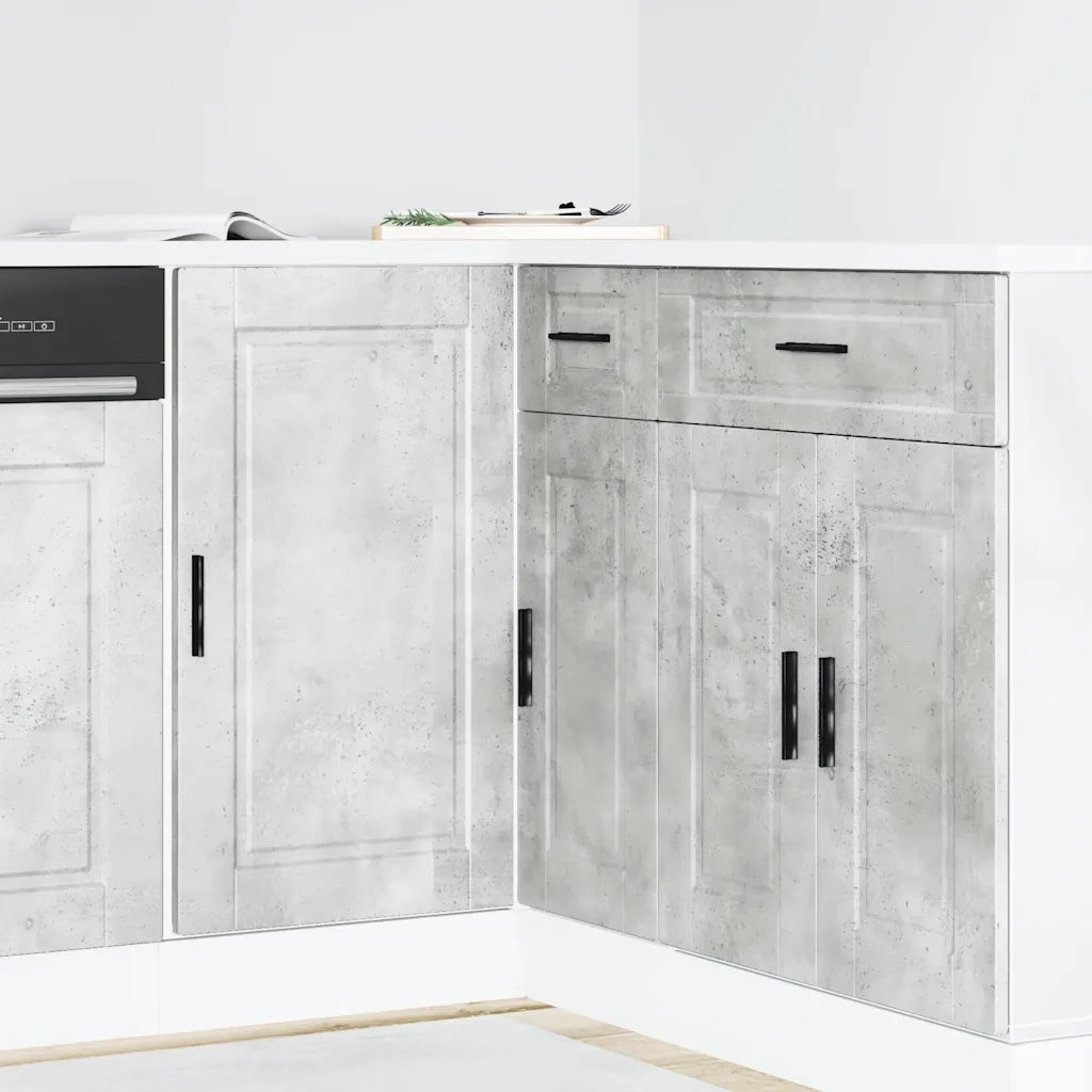 Base da Cucina Porto Grigio Cemento in Legno Multistrato 854302