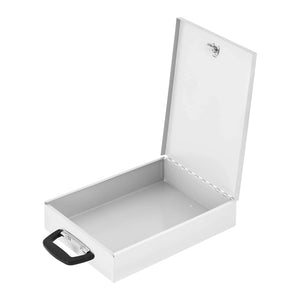 Cassetta portadocumenti con serratura 355 x 255 x 7 cm materiale: acciaio laminato a freddo 2 chiavi bianco 14_0005983