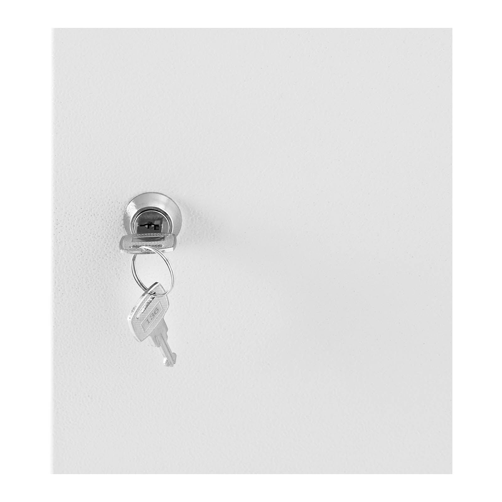 Cassetta portadocumenti con serratura 355 x 255 x 7 cm materiale: acciaio laminato a freddo 2 chiavi bianco 14_0005983