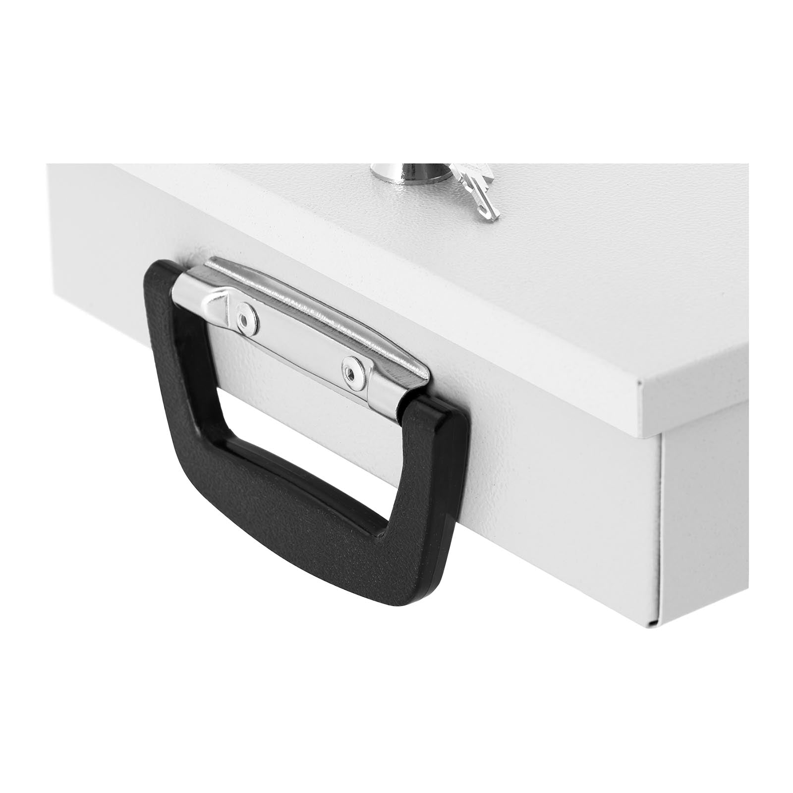 Cassetta portadocumenti con serratura 355 x 255 x 7 cm materiale: acciaio laminato a freddo 2 chiavi bianco 14_0005983