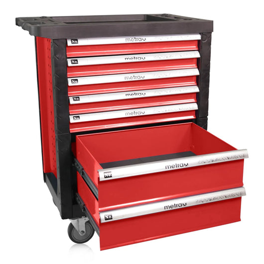 Carrello da officina, colore rosso